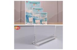 China Double Sided T Shape Acrylic Sign Holder Ads Flyer Display supplier