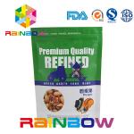 Customized Printed Doy Pack Nuts Pouch Packaging Zipper And Tear Notch for sale