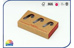 China Candy Cane Die Cut Window Drawer Kraft Paper Box Matte Varnishing supplier