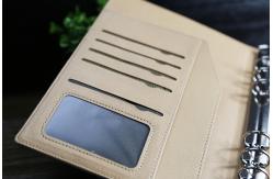 China Easy Bring Ring Binder Organizer / Loose Leaf Leather Day Planner 80 Sheets supplier