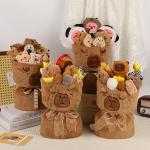 Capybara Doll Bouquet Happiness Holiday Gift Plush Cute Birthday Toy Hug Bucket Decoration Arrangement for sale