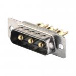 2 -  64 Pin Power D Sub Male Connector 3W3 Black / Blue Solder Type Dip Brass for sale