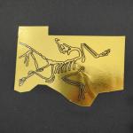 Cold Peel Metallic Heat Transfer Off Shine And Brilliance Gold Foil Logo For Clothing for sale