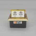 Brass Copper Electric Switch Ground Socket With Double German EU Power for sale