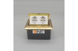 China Brass Copper Electric Switch Ground Socket With Double German EU Power supplier