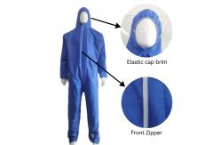 China S-5XL Initial Payment Isolation Overall Waterproof Hazmat PPE Kit Hooded SMS Coverall supplier