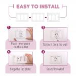 Glossy Finish Screwless 3 Gang Face Plate For Wall Socket
