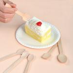 Disposable packing mini cutlery set wooden wooden fork /knife and paper napkin set for sale
