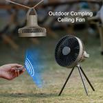 Battery 10000mAh Outdoor Camping Fan ABS Rechargeable Light Portable Mini Tripod Fan for sale