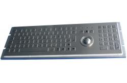 China IP65  Ruggedized Keyboard  with Fn keys and trackball and rear panel mounting supplier