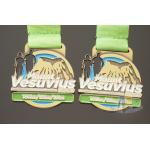 Round Shape Bespoke Marathon Medal / Custom Soft Enamel Running Medals for sale
