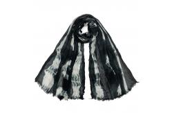 China wholesales fashion head hijab custom logo tassels women silk scarves supplier
