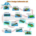 High Security Inflatable Challenge Obstacle Course With Logo CE ROHS for sale