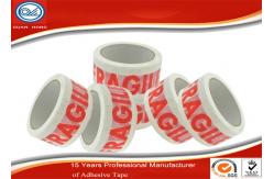 China Adhesive White Caution Tape / Printed Packaging Tape Standard size supplier