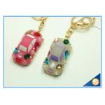 Wholesale Fashion Design Rhinestone Crystal Cars Key Chain Decoration Keychain For Women Car for sale