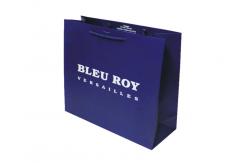 China Eco Friendly Custom Printed Medium Blue Paper Party Favor Bags With Handles supplier