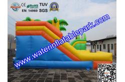 China Tropical Tree Inflatable Bouncy Castle / Childrens Commercial Jumping Castles supplier