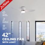 Flush Mount Design 2-in-1 Ceiling Fan Optional LED Light for 220V Voltage and ABS Blade for sale