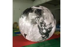 China Customized Logo Giant inflatable Balloon Flying Led Light Helium Inflatable Flag Balloon supplier