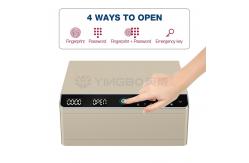 China 22kg Biometric Fingerprint Lock Single Layer Jewelry Safe Box With Auto Open supplier