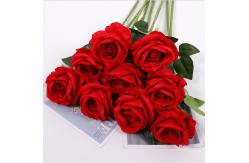 China Single Head Artificial Rose Bundle 52cm Length High Simulation supplier