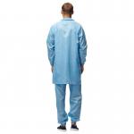 Anti Static ESD Work Suit 98% Polyester 2% Carbon Clean Room Clothes