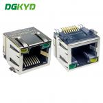 DGKYD561188DB1A15SBU4 Single Port Connector Network Socket 1X1 8P8C SMD With Light Strip Shielded Patch RJ45 Interface for sale