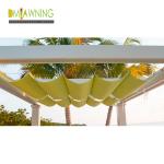 Manually Retractable Sun Shade Sail Slide  Wire Canopy Pergola Kit 85% Uv Protecting for sale