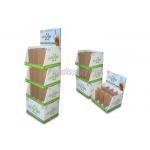 Water Cup Shaped Cardboard Retail Floor Display Stands With 3 Stackable PDQ