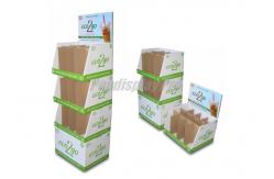 China Water Cup Shaped Cardboard Retail Floor Display Stands With 3 Stackable PDQ supplier