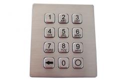 China 12 Keys Metal Numeric Keypad 4x3 Door Entry Programmable Dot Matrix Interface supplier