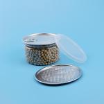 FDA Peel Off Lid Cylinder 0.5L PET Leak Proof Plastic Jars for sale