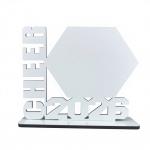 Sublimation Blank Cheer 2026 MDF Photo Frame For Graduation Gift for sale