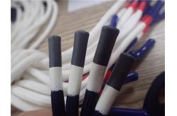 China Round Non Elastic Polyester Rope Grey And White Coating For Clothes supplier