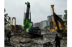 China Deep Foundation Borehole Piling Machine High Power Engine Drilling Rotary Hydraulic supplier
