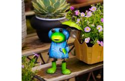 China Customizable Frog Metal Garden Ornaments Decoration Weatherproof supplier