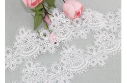China 6cm Width Water Soluble Lace Polyester Lace For Clothing Azo Free supplier