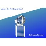 blank crystal ball award/3d laser crystal ball/2d laser crystal globe award/crystal trophy for sale