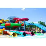 Kids Outdoor Amusement Park Children Water Playground Game Fiberglass Slide Group for sale