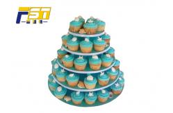 China Glossy Cardboard Cake Display , Easy Assembling Cardboard Christmas Cake Stand supplier