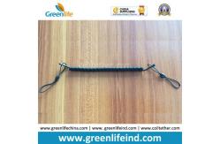 China Plastic Black Slim Coiled Lanyard Pen Tether Stop Lost Cable supplier