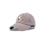Grey Embroidered Low Profile Baseball Cap , Girls Flexfit Baseball Hats Customized for sale