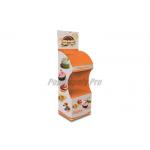 2 Tier Beautiful Cardboard Merchandising Displays Litho-Graphic Printed For Sweat Cakes for sale