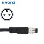 M8 Male A Coded Connector With PVC Unshielded Cable 5 Meter 3 Pin Male IEC 61076-2-104 for sale