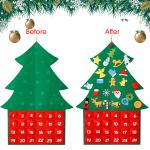 DIY Felt Christmas Tree Advent Calendar Decorations With Pockets Kids Gifts 24 Ornaments for sale