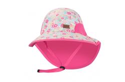 China Lightweight Fabric Wide Brim Bucket Hats 43cm Childrens Sunhat supplier