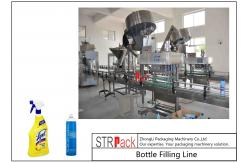 China Electric Liquid Bottle Filling Line Large Filling Volume For Foaming Detergent Cleaner supplier