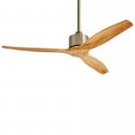 DC Motor Real Wood Ceiling Fan With Light Wood / Remote Control for sale
