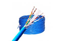 China Efficient Blue 1000ft Cat7 Cable Roll Cat5e Lan Cable Roll With Shaft supplier