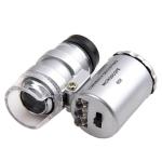 Mini 45x Microscope Magnifying With LED Light Pocket Jeweler Loupe